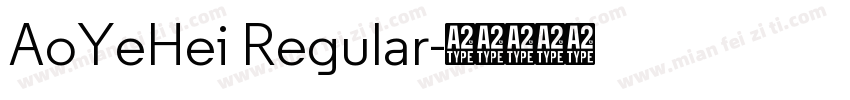AoYeHei Regular字体转换